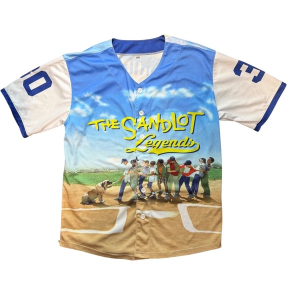 Other - The Sandlot Legends Rodriguez 30‎ Baseball Jersey All Over Print Size S